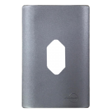 Placa P/ 1 Tomada Vertical 4x2 com Suporte - Novara Preto Grafite